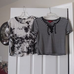 Lot of 2 Women's Tee Shirts - We To Me and Hot Kis